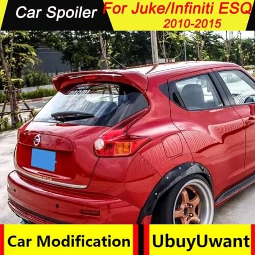 ABS Material Rear Spoiler For Nissan JUKE Or Infiniti ESQ 2010-2015 Primer Color Car Tail Wing Decoration Rear Spoiler For JUKE