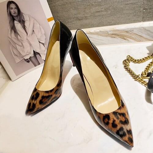 Womens Shoes New Fashion Sexy Pumps Genuine Leather Thin Heels Ladies Shoes For Women Luxury Brand Party Pumps Large Size 42