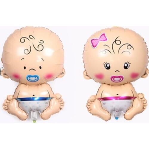 1pc Cute Baby Shape Foil Balloons girl boy Helium Globos Baby Shower Decor For baby Birthday Party Decoration Balloon kids gift