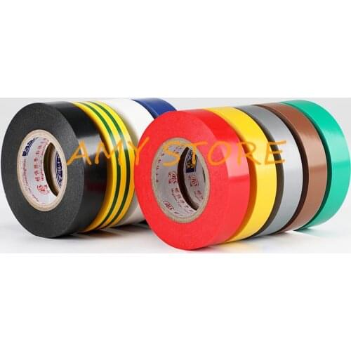 1Pc Electrical Tape Flame Retardant Insulation Adhesive Tape Waterproof PVC 18mm Wide High-temperature Tape 18Meters Roll
