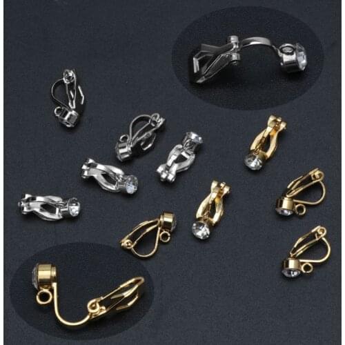 10Pcs Clip-on Earring Converter with Easy Open Loop No Pierce Ear Jewelry Making