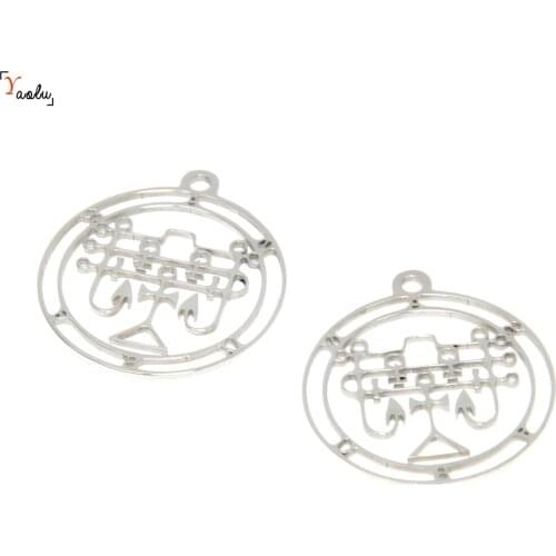 5pcs/lot Andras Symbol charm king sigil Lesser Seal kabbalah Goetia seal Emblem Amulet Stainless steel pendant 25mm