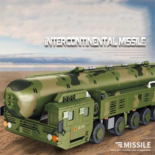 639009 Military Weapon Series 1149pcs DF-41 Intercontinental Ballistic Missile Launching Vehicle Building Blocks Bricks Boys Toy