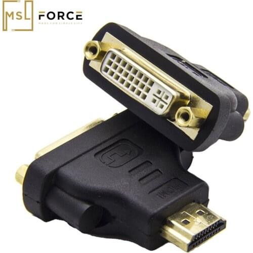 Mslforce dvi 24 5 hdmi Adapter Converter DVI Female to HDMI Male Converter for HDTV LCD PC Computer DVD Projector PS3 PS4 TV BOX