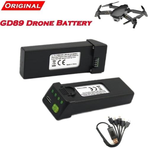 Original GD89 Drone Battery 3.7V 1200mAh Lipo Battery with Charger for GW89 GF86 M65 Z20 FPV Drone Battery Parts RC Accessories
