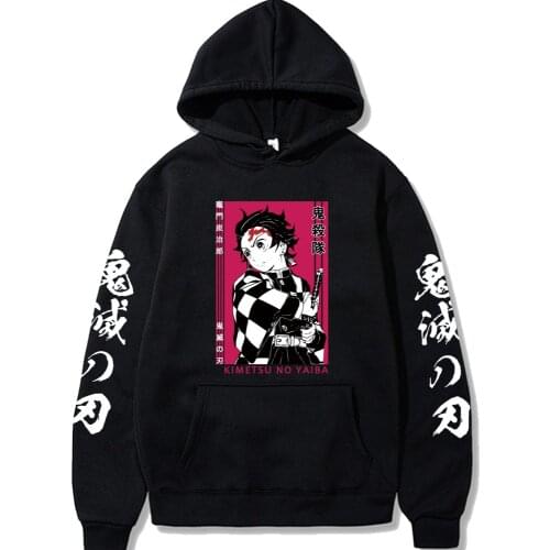Anime Kamado Tanjirou Hoodies Sweatshirt Streetswear Tops Pullover