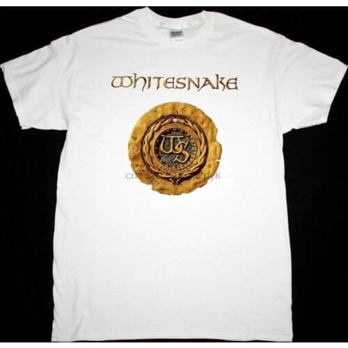 WHITESNAKE 1987 WHITE T SHIRT DAVID COVERDALE HARD ROCK BAND DEEP PURPLE DIO