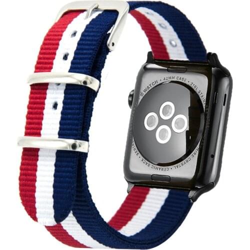 Nylon Strap For Apple Watch band 40mm 44mm iWatch band 38mm 42mm series Sport loop Bracelet Apple watch 5 4 3 2 38 40 42 44 mm