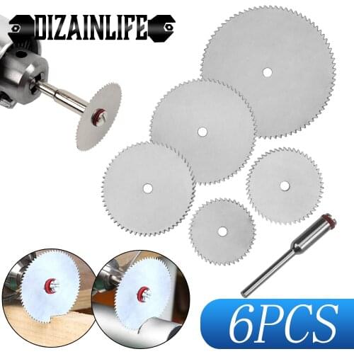 6/11Pcs/lot Stainless Steel Slice Metal Cutting Disc with 2.35MM Mandrel for Dremel Rotary Tools 16/18/22/25/32mm Cutting Disc