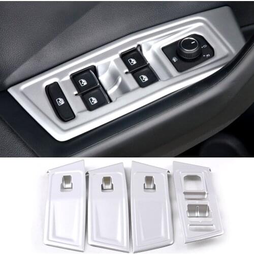 For Volkswagen VW T-Roc T Roc 2018 2019 LHD ABS Inner Door Armrest Window Switch Control Panel Molding Cover Trim Kit