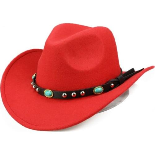 Womens Mens Western Cowboy Cowgirl Hat Cloche Church Sombrero Caps For Gentleman Lady Jazz With Four Seasons