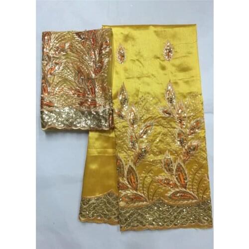 George fabric with sequins and beads african George wrappers high quality beaded george lace fabric with tulle lace blouse