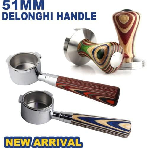 51MM Coffee Bottomless Portafilter For Delonghi EC680/EC685 Filter Stainless Steel Replacement Filter Basket Coffee Accessorie