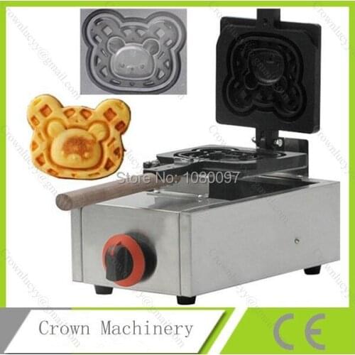 Gas Bear Shape Waffle machine in snack machines; gas waffle making equipment