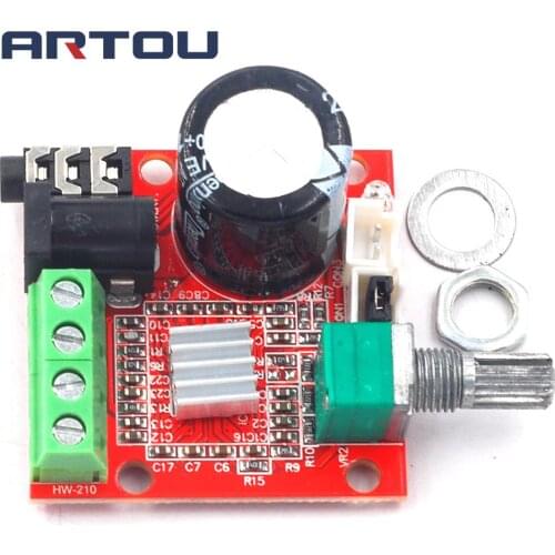 Hot Sale 12V Mini Hi-Fi PAM8610 Audio Stereo Amplifier Board 2X10W Dual Channel D Class Lowest Price