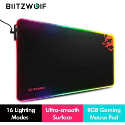 BlitzWolf BW-MP1 RGB Gaming Mouse Pad Large Keyboard for Pad for PC Desktop Table Protective Mat for Home Office Mouse Pads
