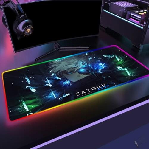 Jujutsu Kaisen Gaming Keyboard for Compass RGB Backlit Mouse Pad Gamer Accessories Rug Varmilo Desk Mat Pc Gamer Complete Mice