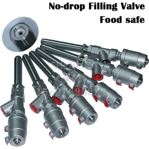 Filling Valve Anti-drop Outlet Valve of Filling Machine Pneumatic Filling Head Cylinder Piston Filler optional Part SS304 DN25