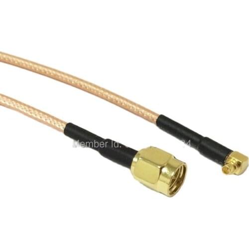 New Modem Coaxial Cable SMA Male plug To MMCX Male plug Right Angle Connector RG316 Cable 15CM 6inch Adapter for wifi antenna