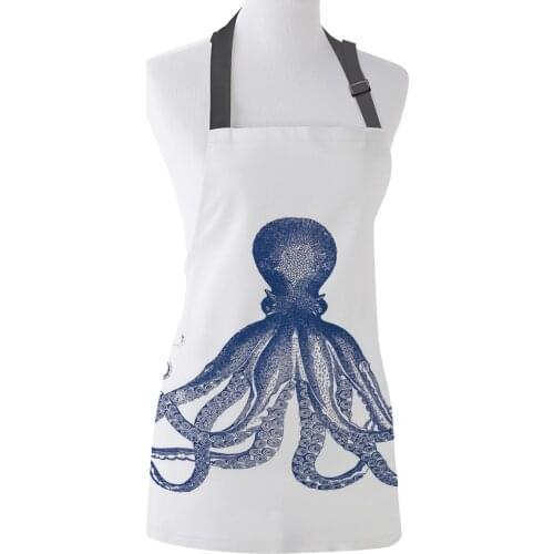 Kitchen Apron Octopus Cthulhu Adjustable Canvas Aprons for Men Women Kids Home Cleaning Tools