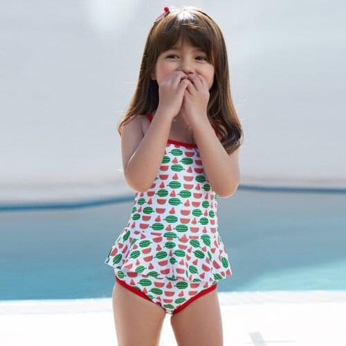 Korean Swimsuit Plus Size Girls Kids Bikini Children Swimming Suit Flamingo Bathing Clothes One Pieces Child Swimwear Beachwear