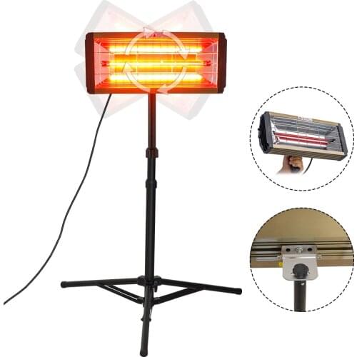 1000W Adjustable Bracket Infrared Paint Lamp Shortwave Drying Lamp Car Body Paint Heater Baking Light Shortwave Infrared Lamps