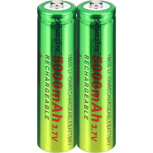 18650 Battery 3.7V 5000mAh Rechargeable Lithium Battery Flashlight Battery Rechargeable Battery High Capacity Li-ion Battery
