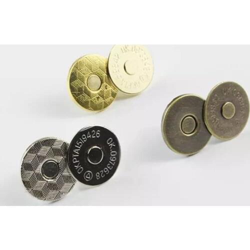 Magnetic snap fasteners x100 sets - 18mm magnetic button - bag clasp