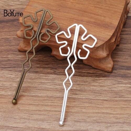 BoYuTe (10 Pieces/Lot) 101*42MM Metal Iron Hair Stick European Vintage Style Diy Hair Accessories Materials