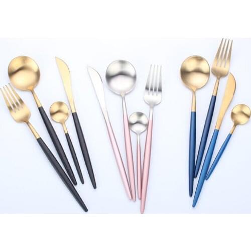Western Style Flatware Sets Stainless Steel Cutlery Home Fashion Tableware Dinnerware Set LX4964