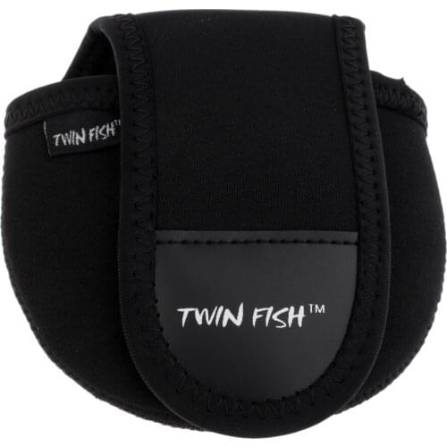 Neoprene Elastic Fishing Reel Cover Pouch Baitcast Baitcasting Reel Storage Bag Black