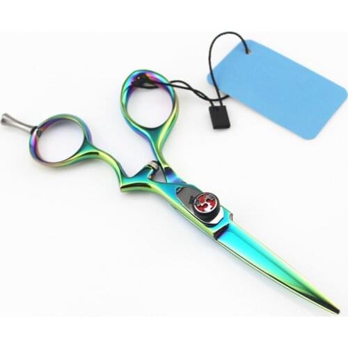 New professional Japan 440c steel 5.5 inch green hair scissors cutting hair salon hair shears barber makas hairdressing scissors