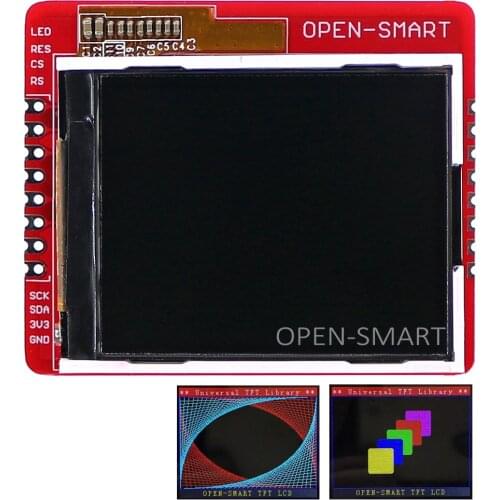 OPEN-SMART 3.3V 1.8 inch Serial SPI TFT LCD Shield Breakout Board Module 128 * 160 for Arduino Nano Pro Mini / UNO R3 / Mega2560