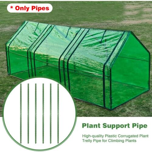 Plant Support Pipe Greenhouse Support High-quality Splicing Plastic Corrugated Plant Trelly Pipe For Climbing Plants