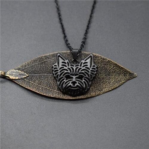 4 Colors New Yorkshire Terrier Charm Necklace Trendy Metal Dog Jewellery Yorkshire Terrier Pendant Necklace Women Jewellery