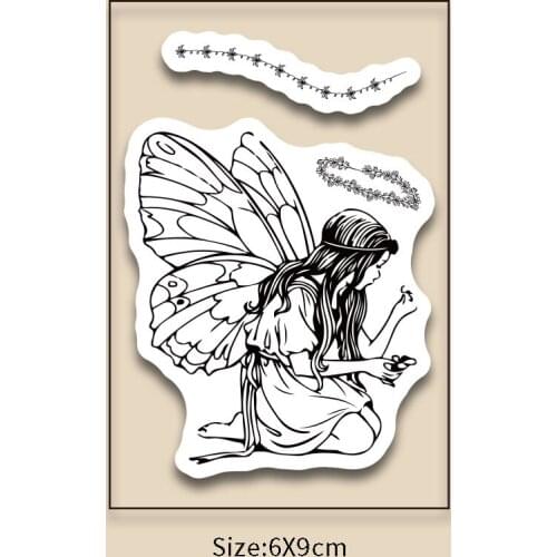 9*6 Fairy Garland Clear Stamps Transparent Silicone Stamp/Seal DIY Scrapbooking/Photo Album Christmas Halloween Sheets