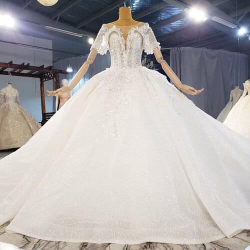 Plus Size Pregnant Champange Wedding Dresses 2021 Sleeveless Sequins Lace Wedding Gowns With Veil Princess Robe De Mariee