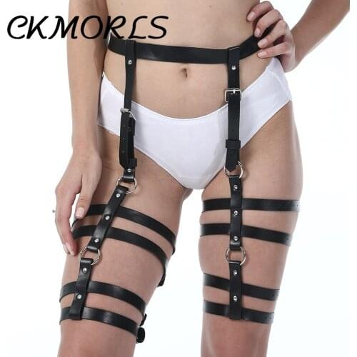 CKMORLS Leather Harness Belt Straps Fashion Punk Garter Underwear Bondage Female Thigh Garter Harajuku Waist Stocking Suspenders