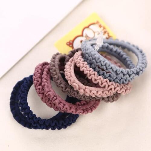 10PCS/Lot 3CM Girls Fashion Color Elastic Hair Band Lovely Kids Children Hair Ropes Hair Accessories Mix Rubber Bands Headwear