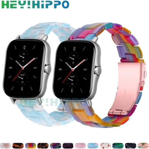 20/22MM Resin Watch Band For Huawmi Amazfit BIP Lite S U Accessory wristband For Xiaomi GTR GTS 2 Mini 2E Pace Bracelet