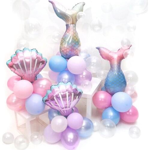 Little Mermaid Party Balloon Garland Arch Set Mermaid Theme Birthday Party Decorations Supplies Baby Shower Decor Helium Globos