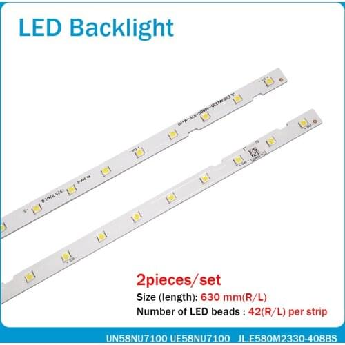 10 PCS/lot LED backlight strip for Samsung UE58NU7100 UE58RU7100 UN58NU7100 UA58NU7100 LM41-00632A BN96-46866A JL.E580M2330-408B