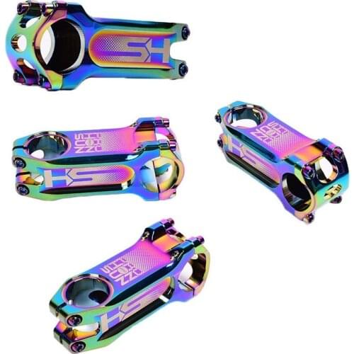 80/100/110mm Colorful MTB Stem 31.8mm Bicycle Handlebar Stem CNC 0 degree Mountain Road Bike Stem XC AM FR Rainbow Bicycle Stem