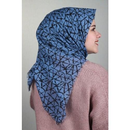 VERTU PATTERNED LINEN FLAMLI SCARF-DESEN-25-RENK-13