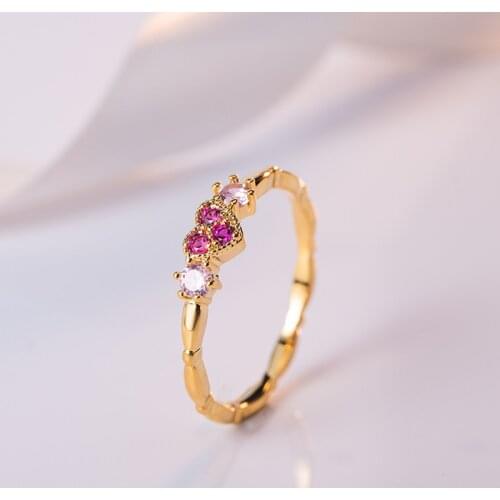DIWENFU 18K Gold Jewelry Ruby Ring for Women Bague or Jaune Anillos De Red Ruby GemstoneWedding 18K Gold Ring Bizuteria Anel