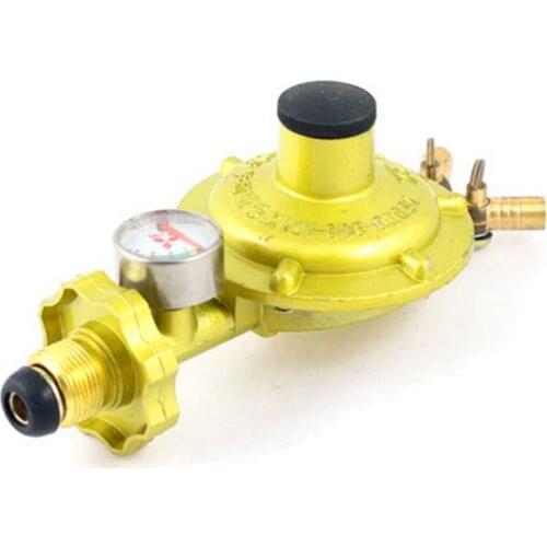 1 PC 1 Inlet 2 Outlet LGP Gas Gauge Pressure Regulator Valve Yellow
