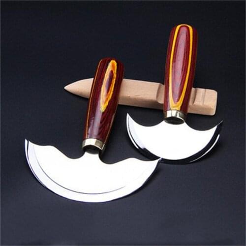1pcs quality high speed leather steel kitchen Semicircular Manual knife DIY skin-peeler carving artistic tool new
