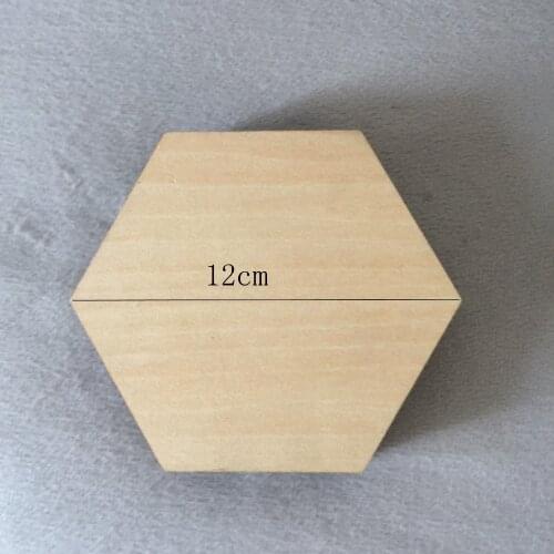12*12cm DIY die-cut geometric wood shape unfinished wood