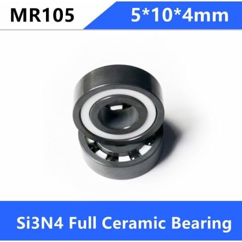 4pcs MR105 5x10x4 mm Full Si3N4 ceramic ball bearing fishing reel 5*10*4 mm