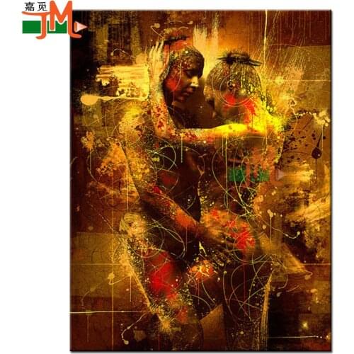 5D Diamond Painting Full Drill Golden Sexy Woman Abstract Graffiti Art Mosaic Diamond Embroidery Home Aesthetics Decor Pictures